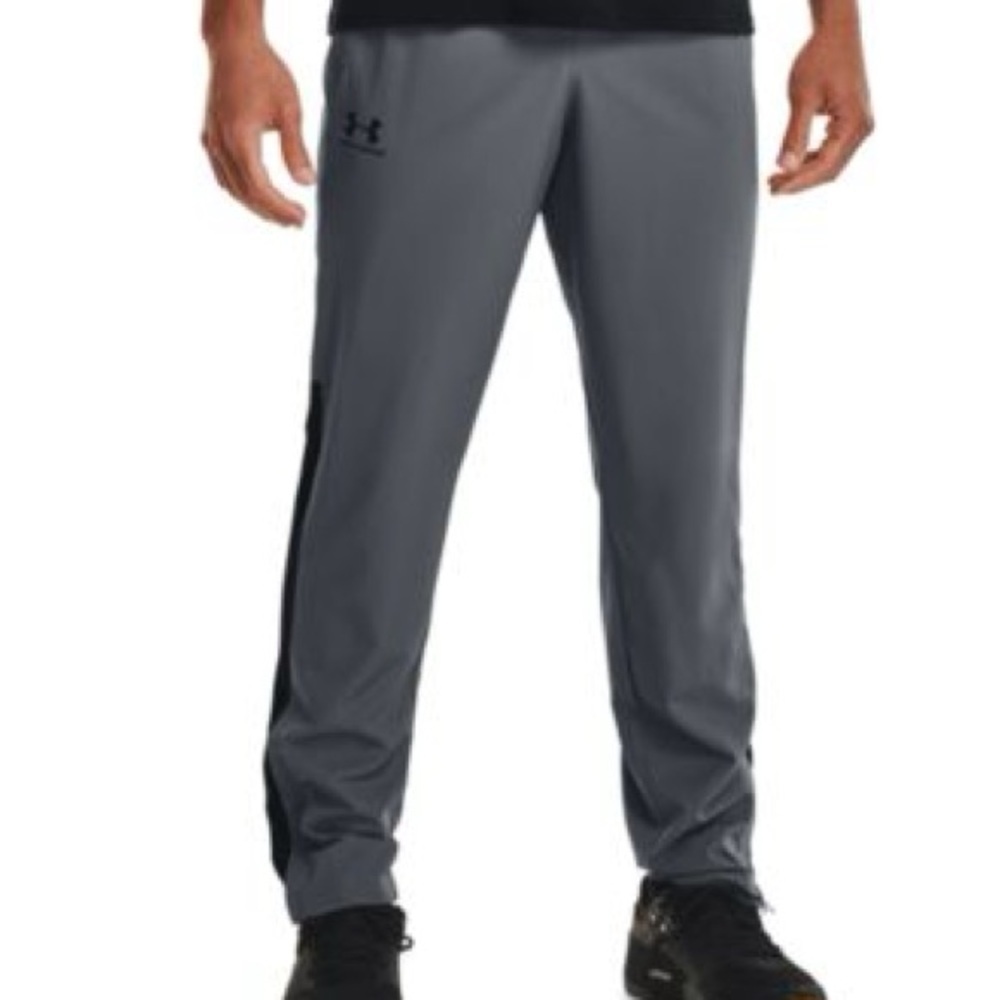 Under Armour Men's Gray Stretch Woven Fitted Pants